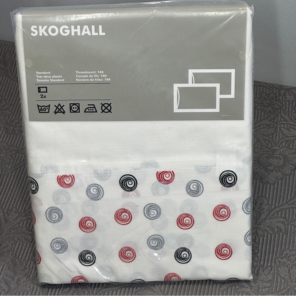 IKEA Skoghall 20x30” Cotton Swirl Pattern Pillowcases 102.120.68